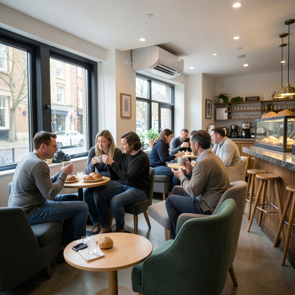 Remote workers seek refuge in cafes as temperatures soar